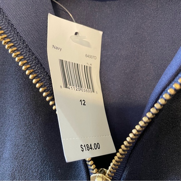 Zoe Ltd Dress Size 12 Navy Blue Nora Fringe Short Sleeve - Picture 7 of 7